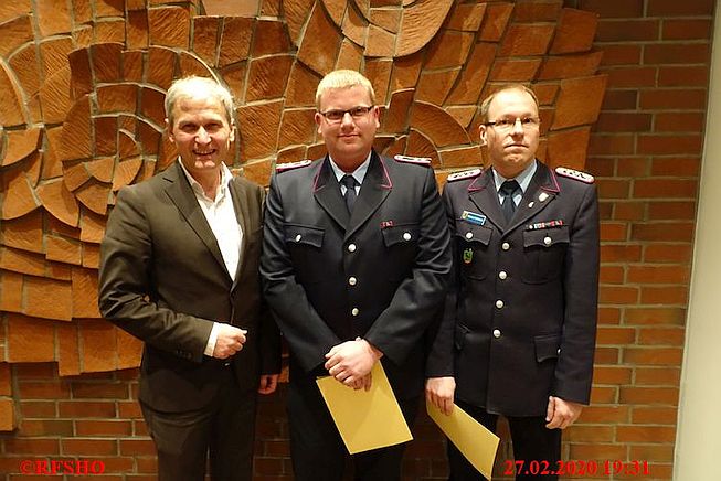 Bürgermeister R. Weber, S. Weidl, M. Feldmann