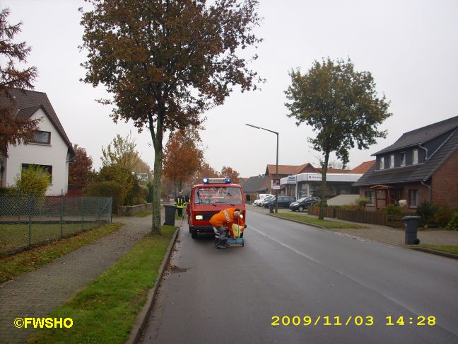 Oelspur in der Ortsdurchfahrt Schönewörde L286