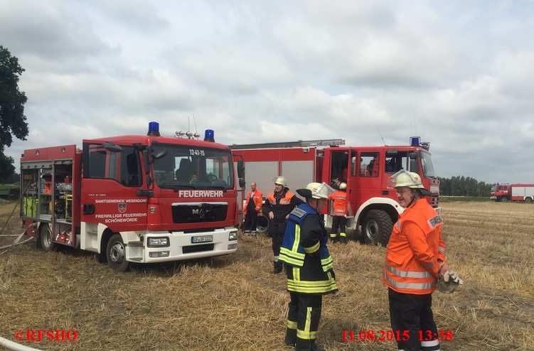 Brandeinsatz, Flächenbrand, Landgraben