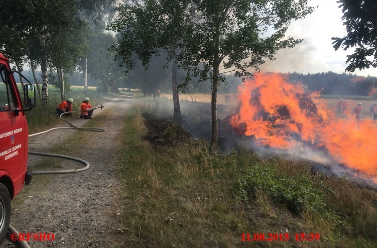 Brandeinsatz, Flächenbrand, Landgraben