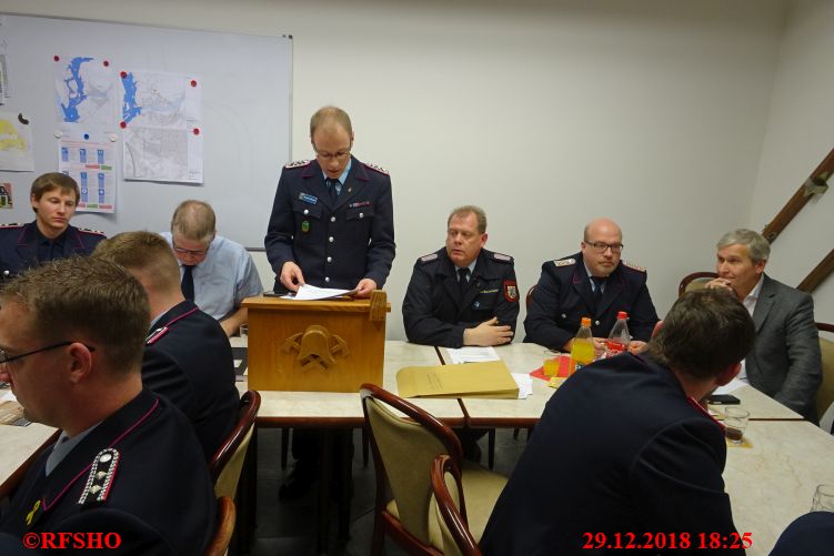 Jahreshauptversammlung im Feuerwehrhaus